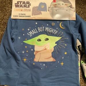 Set of 2 Star Wars Mandalorian Kids Sweatshirt - Blue and Green